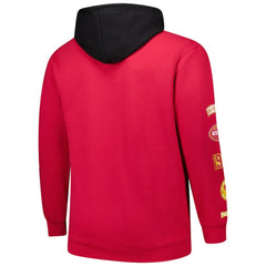 San Francisco 49ers Big & Tall Patched Out Pullover Hoodie - Scarlet Hoodies