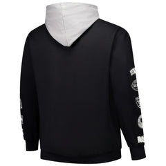 Las Vegas Raiders Big & Tall Patched Out Pullover Hoodie - Black Hoodies