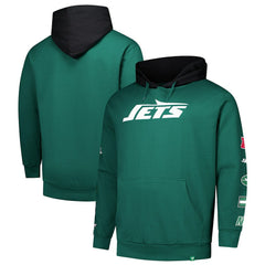 New York Jets Big & Tall Patched Out Pullover Hoodie - Green Hoodies