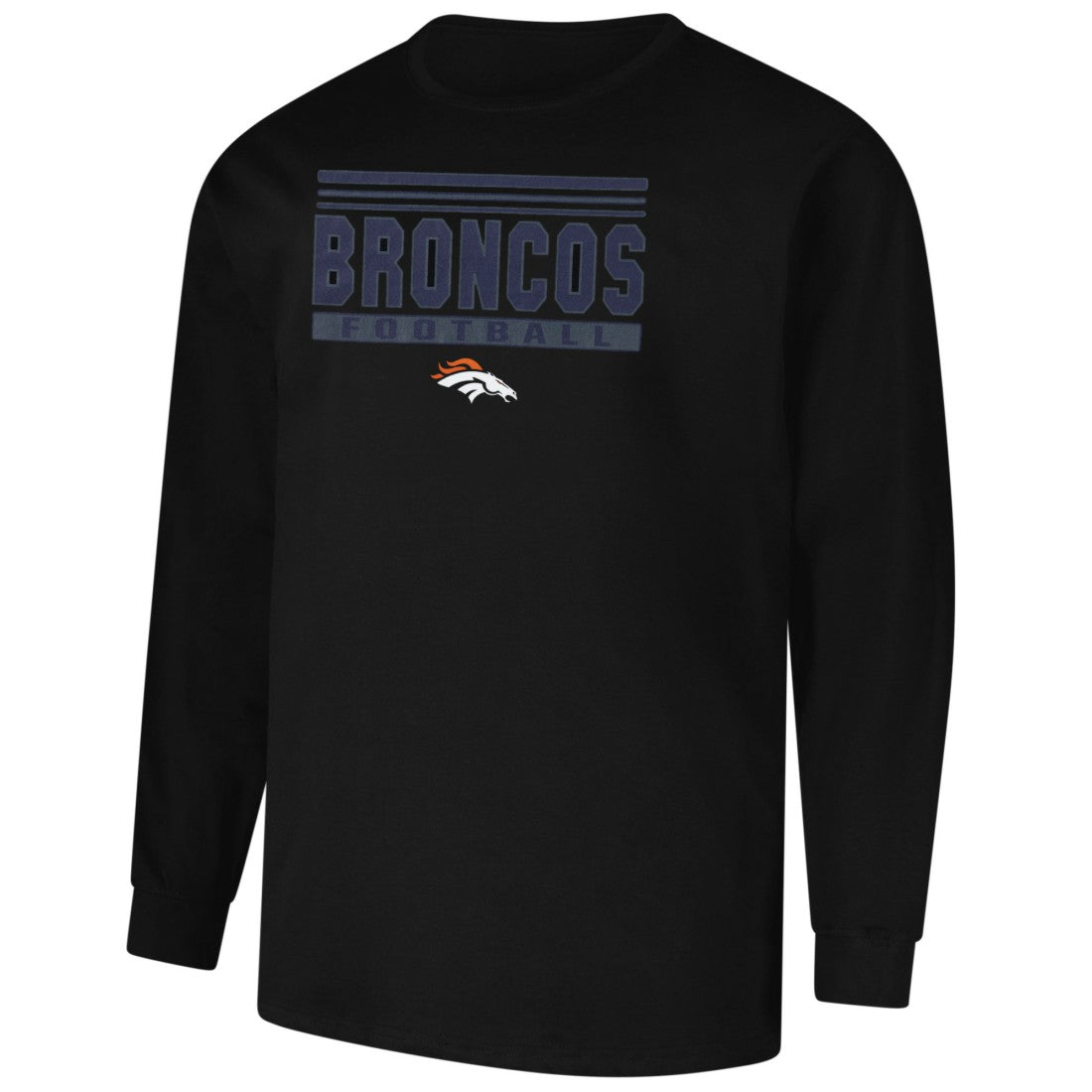 Denver Broncos Profile Big & Tall Pop Long Sleeve T-Shirt - Black T-shirts