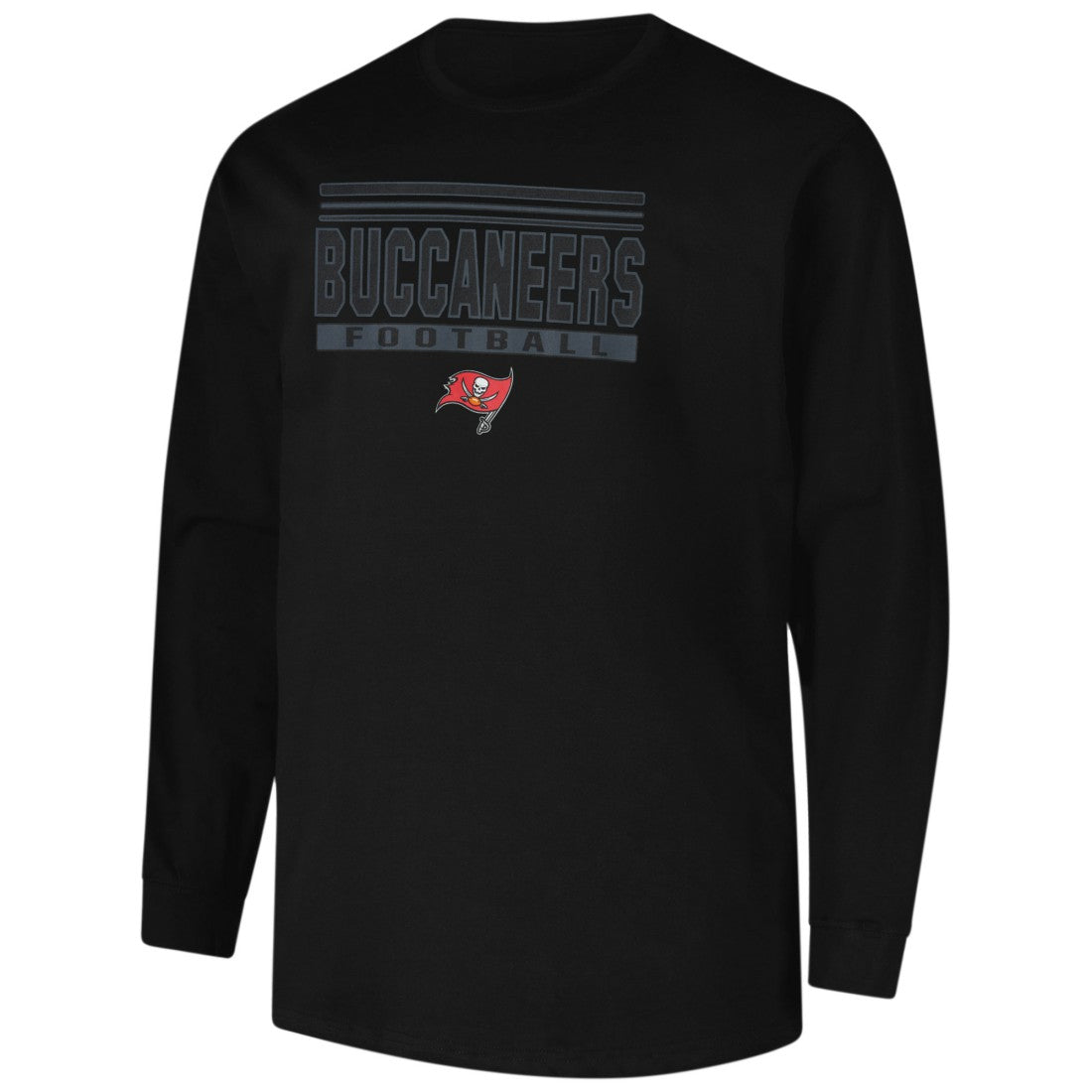 Tampa Bay Buccaneers Profile Big & Tall Pop Long Sleeve T-Shirt - Black T-shirts