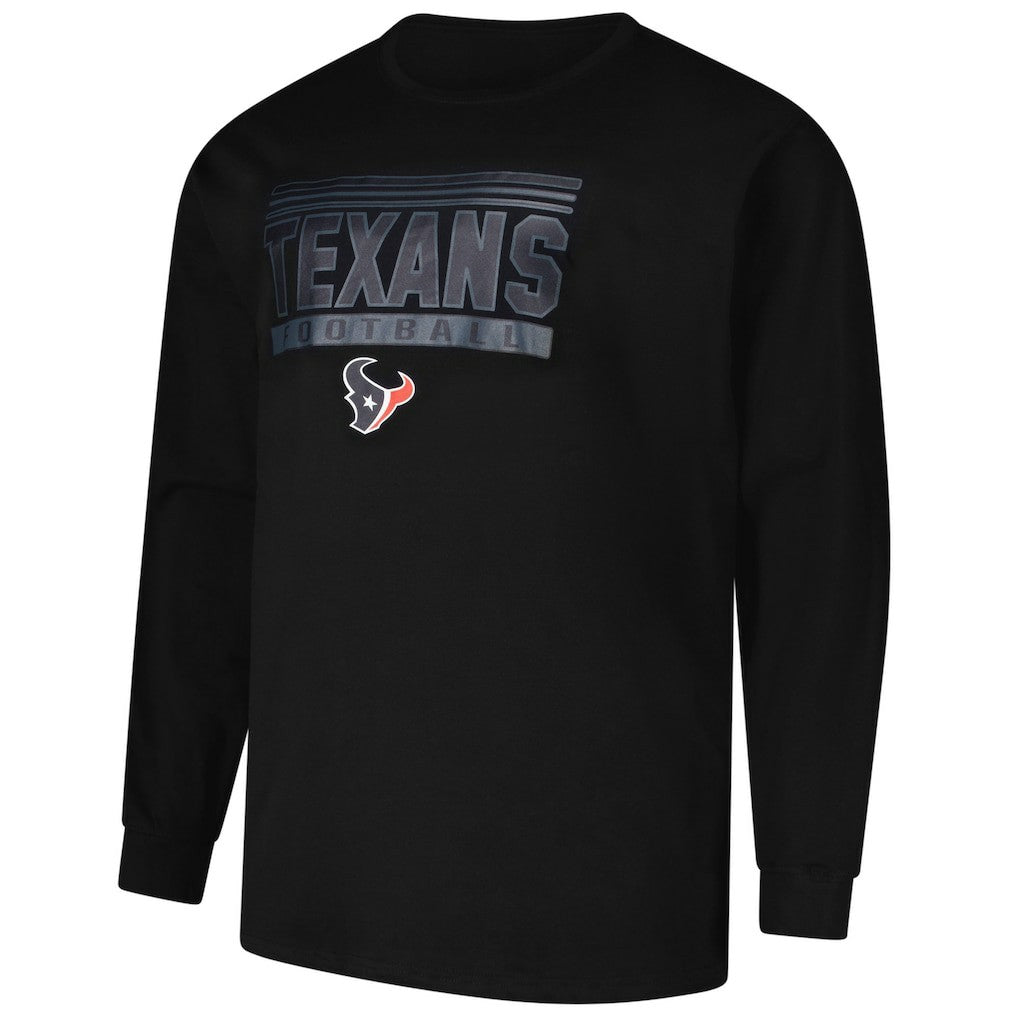 Houston Texans Profile Big & Tall Pop Long Sleeve T-Shirt - Black T-shirts