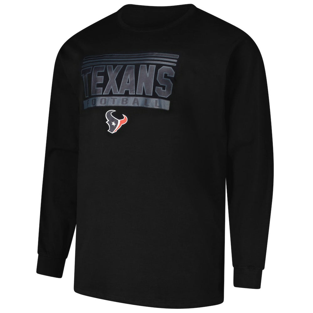 Houston Texans Profile Big & Tall Pop Long Sleeve T-Shirt - Black T-shirts