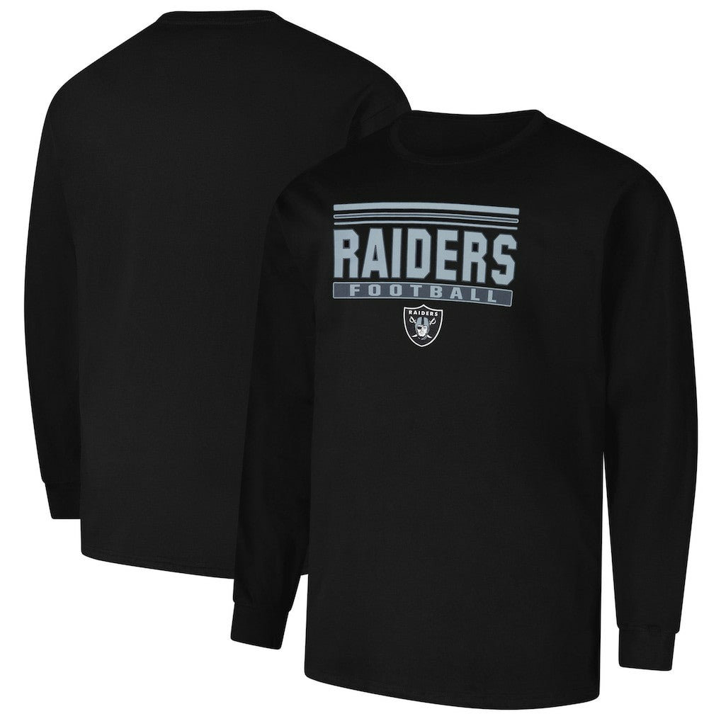 Las Vegas Raiders Profile Big & Tall Pop Long Sleeve T-Shirt - Black T-shirts