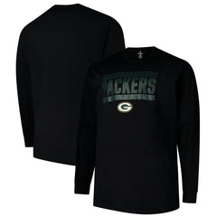 Green Bay Packers Profile Big & Tall Pop Long Sleeve T-Shirt - Black T-shirts