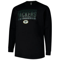 Green Bay Packers Profile Big & Tall Pop Long Sleeve T-Shirt - Black T-shirts