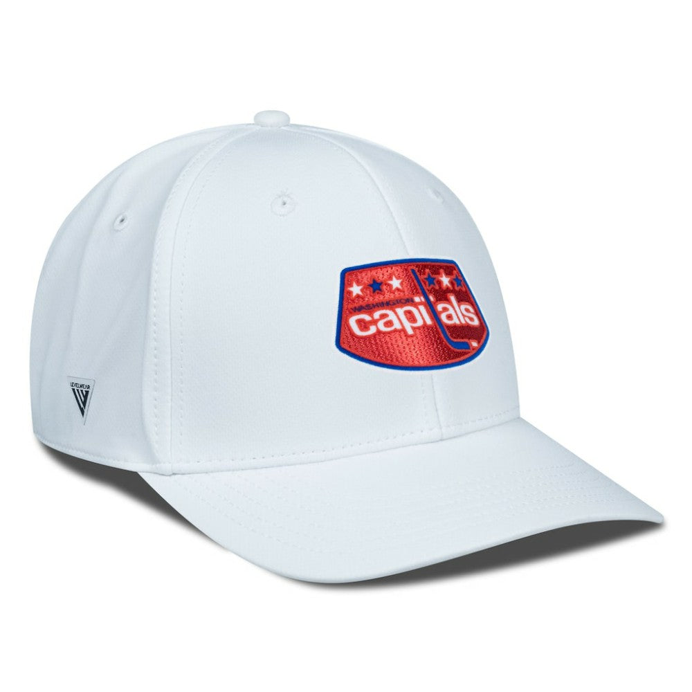 Washington Capitals Levelwear Retro Skylight Rise Flex Hat - White | US 201398273