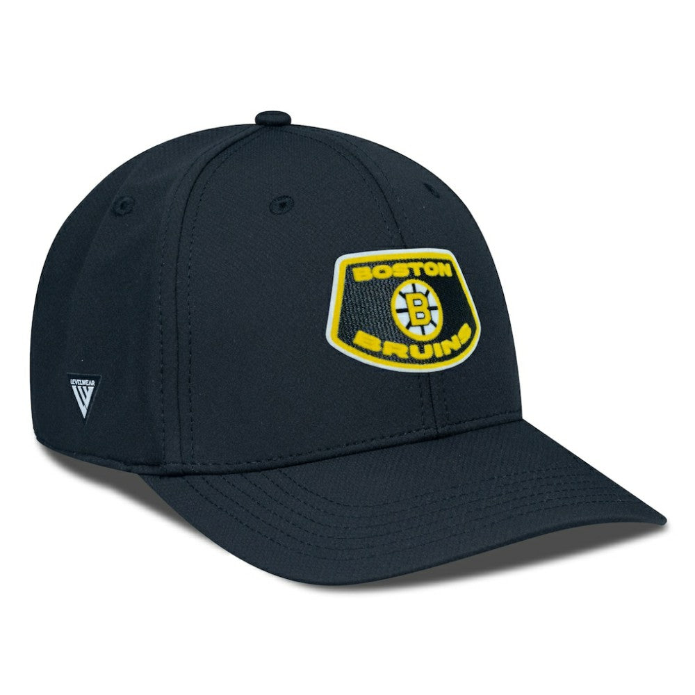 Boston Bruins Levelwear Retro Skylight Rise Flex Hat - Black | US 201398276