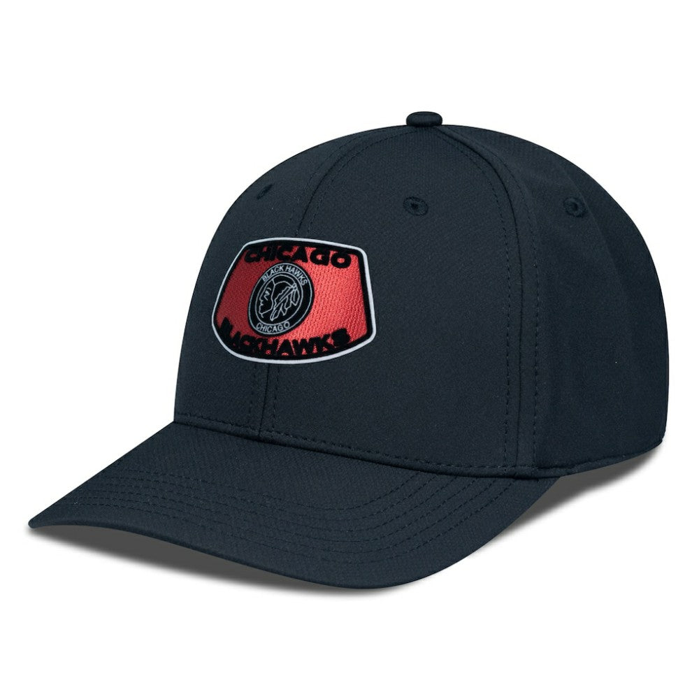 Chicago Blackhawks Levelwear Retro Skylight Rise Flex Hat - Black | US 201398277