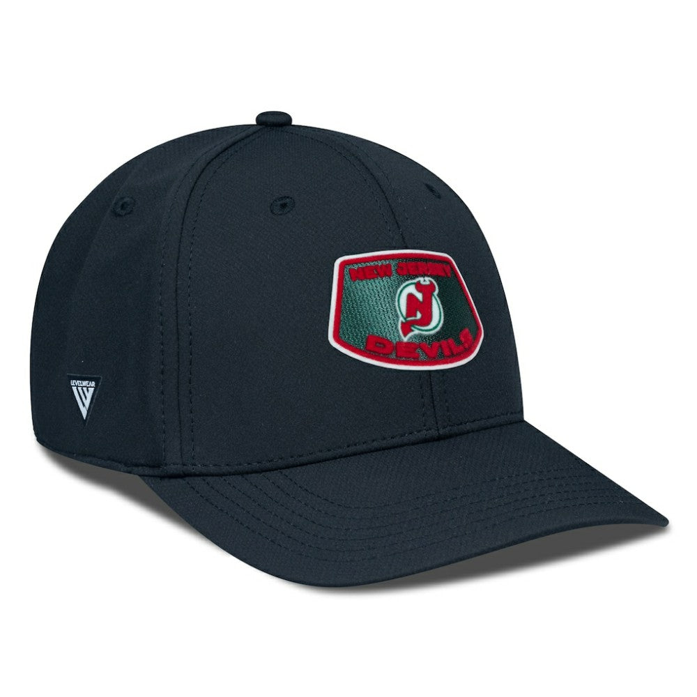 New Jersey Devils Levelwear Retro Skylight Rise Flex Hat - Black | US 201398285