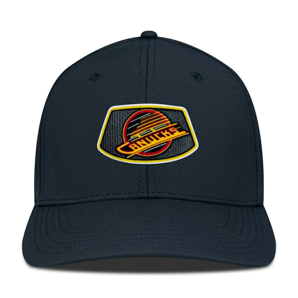 Vancouver Canucks Levelwear Retro Skylight Rise Flex Hat - Black | US 201398290
