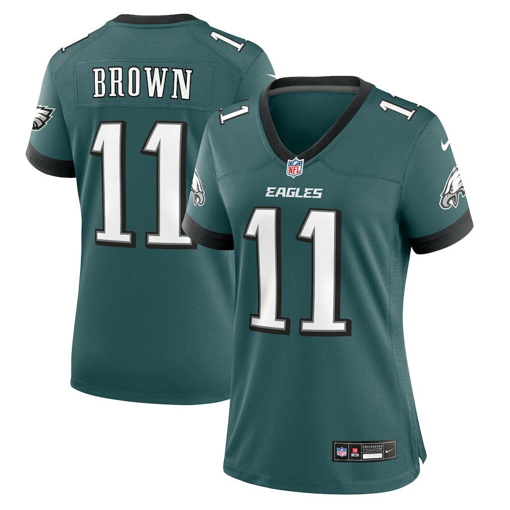 A.J. Brown Philadelphia Eagles Women's Team Game Jersey - Midnight Green Jerseys