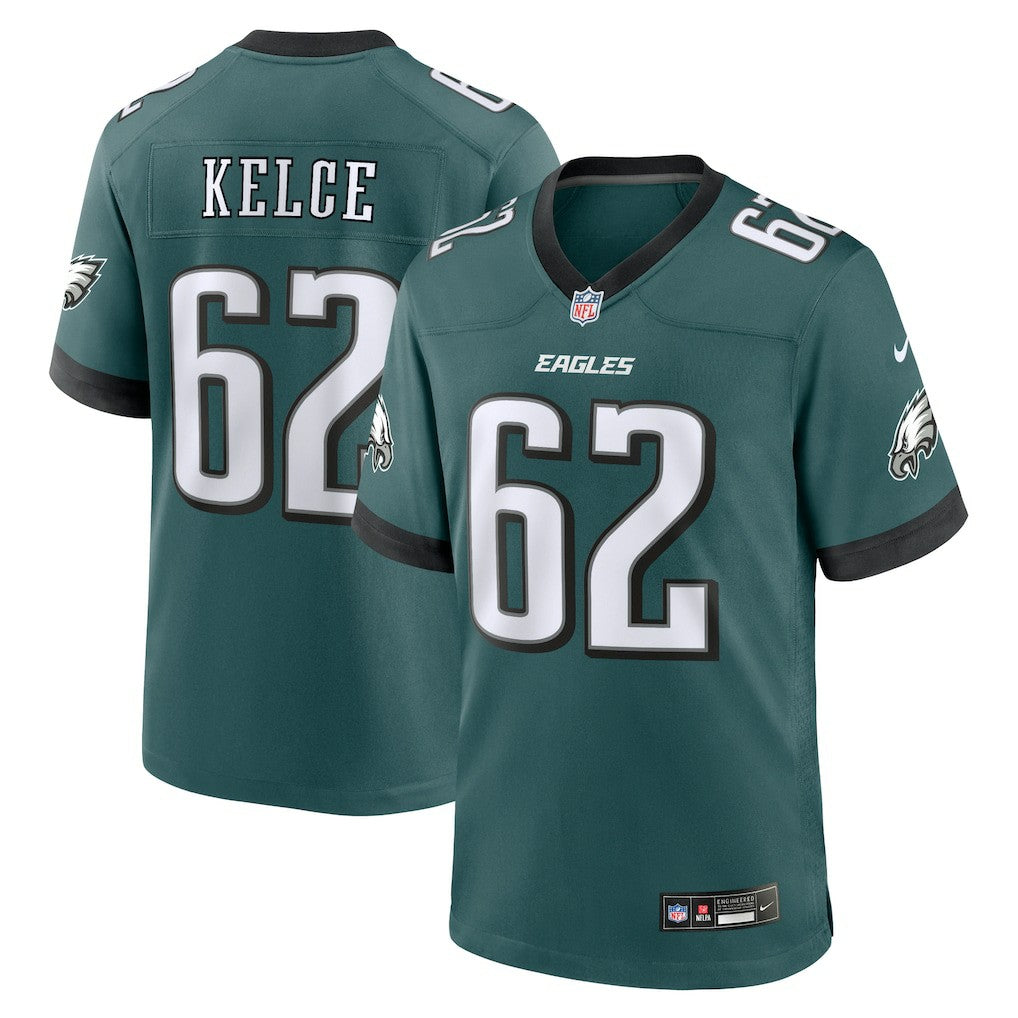 Jason Kelce Philadelphia Eagles Team Game Jersey - Midnight Green Jerseys