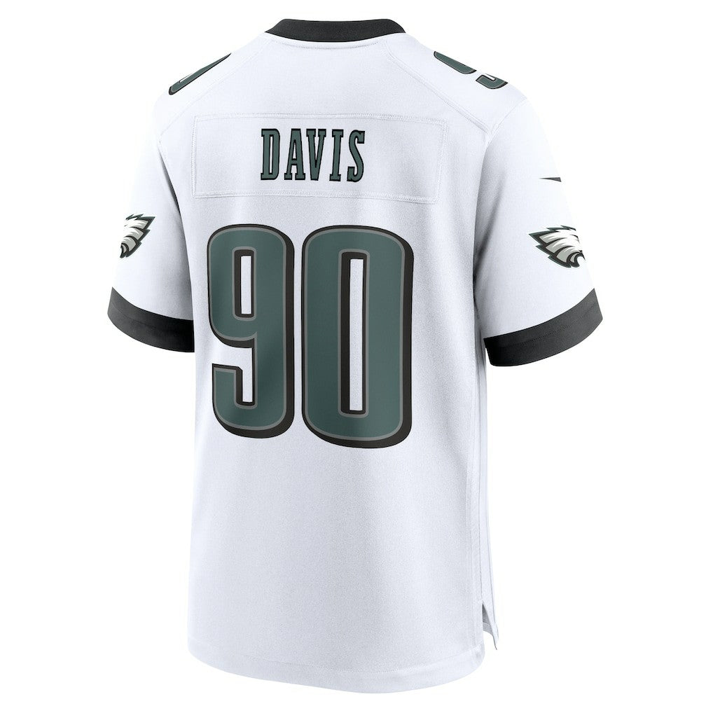 Jordan Davis Philadelphia Eagles White Game Jersey - White Jerseys