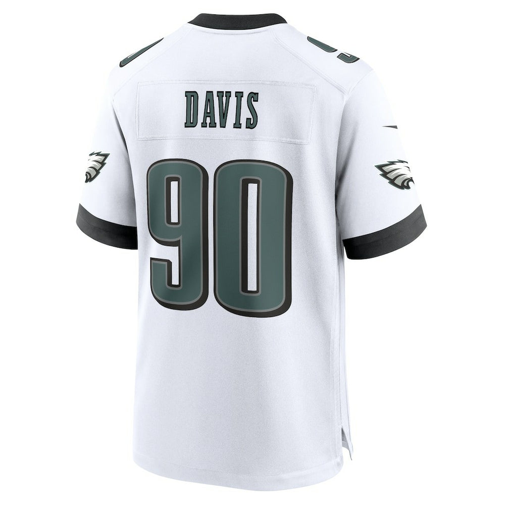 Jordan Davis Philadelphia Eagles White Game Jersey - White Jerseys
