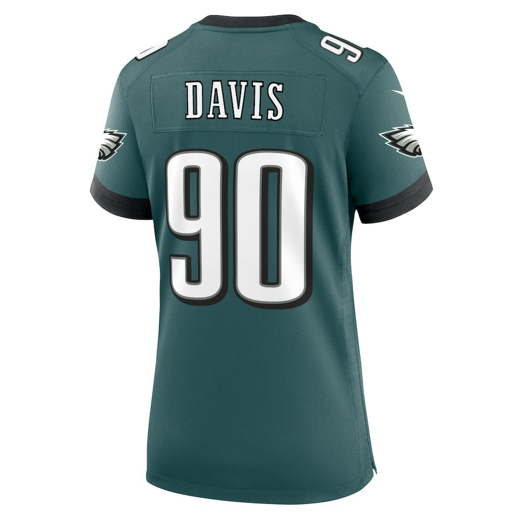 Jordan Davis Philadelphia Eagles Women's Team Game Jersey - Midnight Green Jerseys