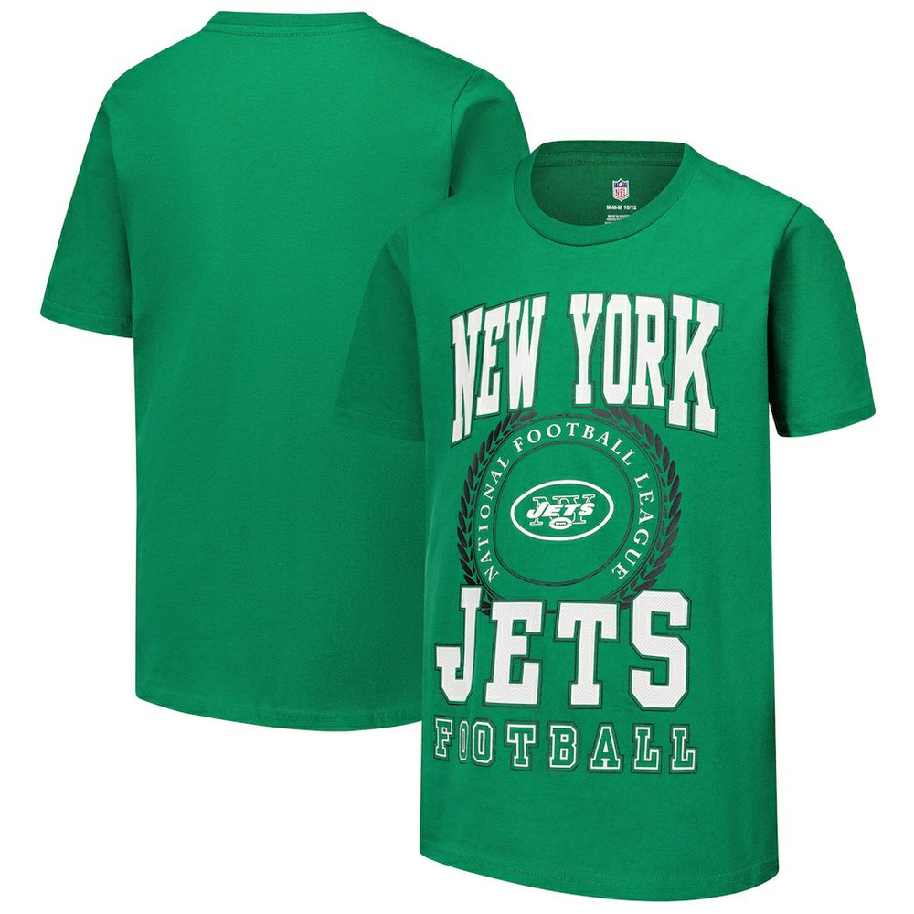 New York Jets Youth Stitched Up Retro Logo T-Shirt - Green T-shirts