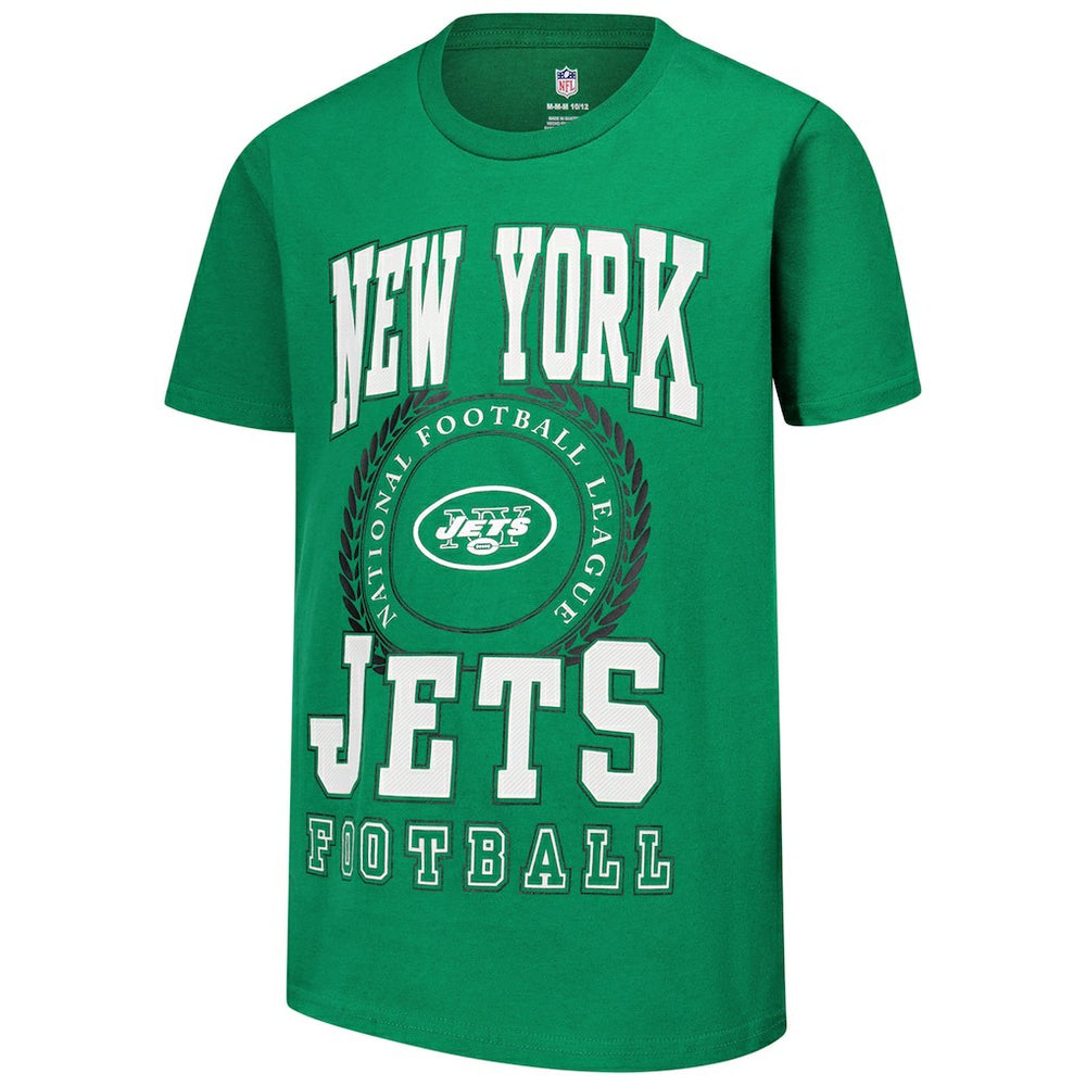 New York Jets Youth Stitched Up Retro Logo T-Shirt - Green T-shirts