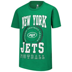 New York Jets Youth Stitched Up Retro Logo T-Shirt - Green T-shirts