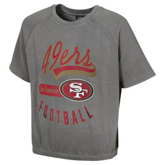 San Francisco 49ers Women's Mineral Wash Short Sleeve Top - Gray Tops