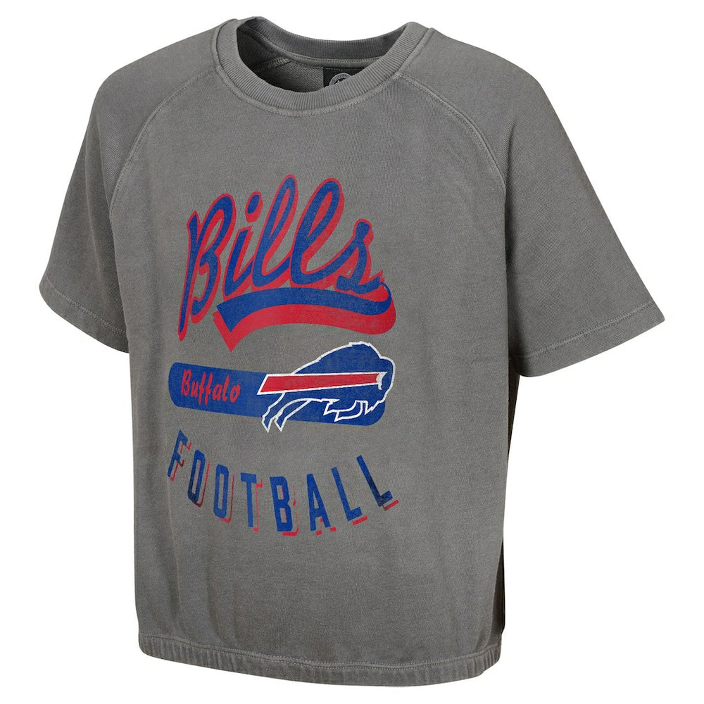 Buffalo Bills Women's Mineral Wash Short Sleeve Top - Gray Tops