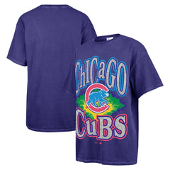 Chicago Cubs '47 Women's Flashing Lights Boyfriend T-Shirt - Navy T-shirts