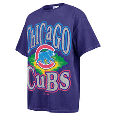 Chicago Cubs '47 Women's Flashing Lights Boyfriend T-Shirt - Navy T-shirts