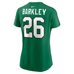 Saquon Barkley Philadelphia Eagles Women's Player Name & Number T-Shirt - Kelly Green T-shirts