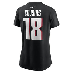 Kirk Cousins Atlanta Falcons Women's Player Name & Number T-Shirt - Black T-shirts
