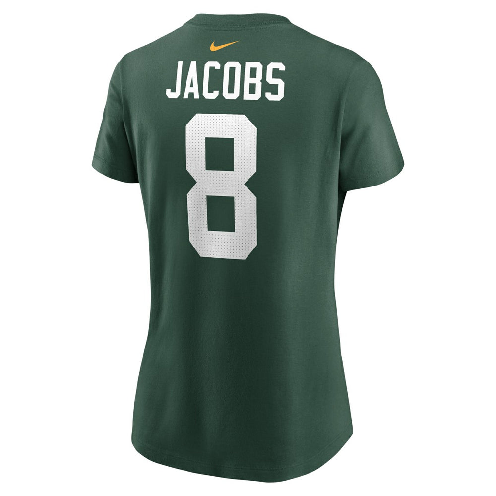 Josh Jacobs Green Bay Packers Women's Player Name & Number T-Shirt - Green T-shirts