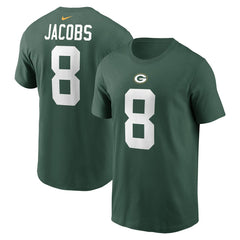 Josh Jacobs Green Bay Packers Player Name & Number T-Shirt - Green T-shirts