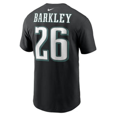 Saquon Barkley Philadelphia Eagles Player Name & Number T-Shirt - Black T-shirts