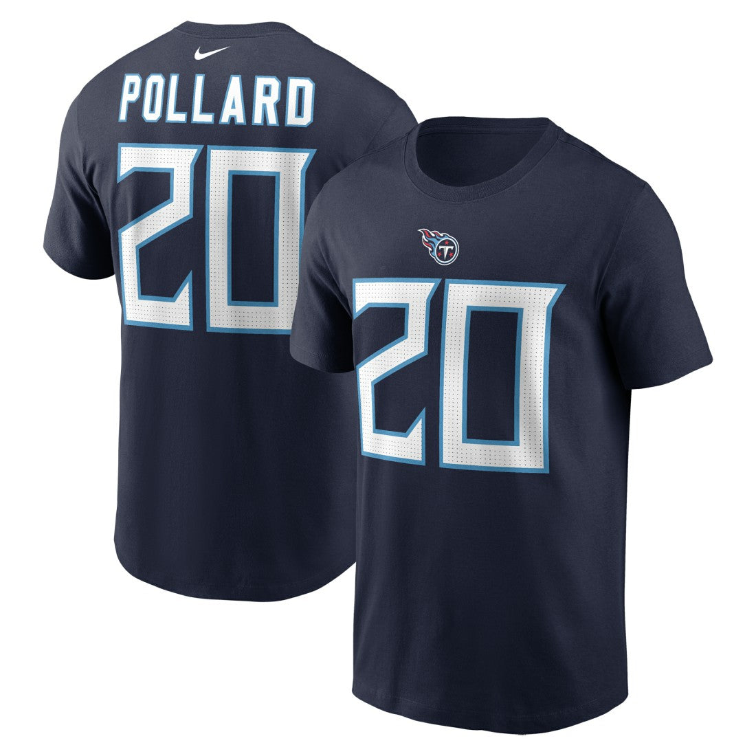Tony Pollard Tennessee Titans Player Name & Number T-Shirt - Navy T-shirts