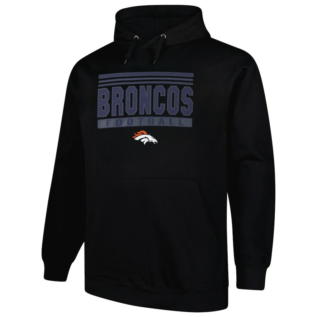 Denver Broncos Big & Tall Pop Pullover Hoodie - Black Hoodies