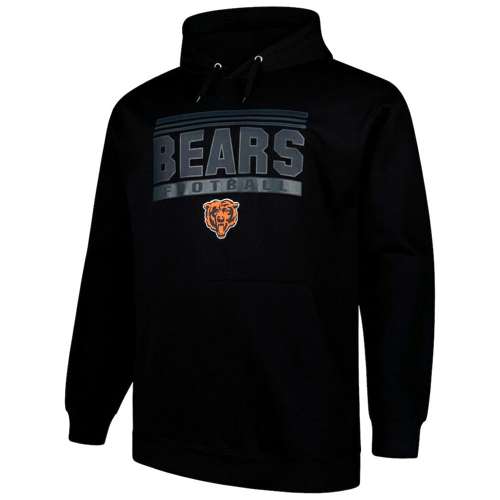 Chicago Bears Big & Tall Pop Pullover Hoodie - Black Hoodies