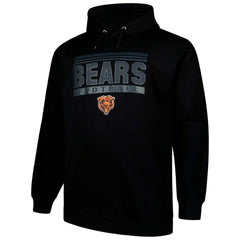 Chicago Bears Big & Tall Pop Pullover Hoodie - Black Hoodies