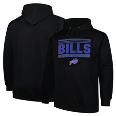 Buffalo Bills Big & Tall Pop Pullover Hoodie - Black Hoodies