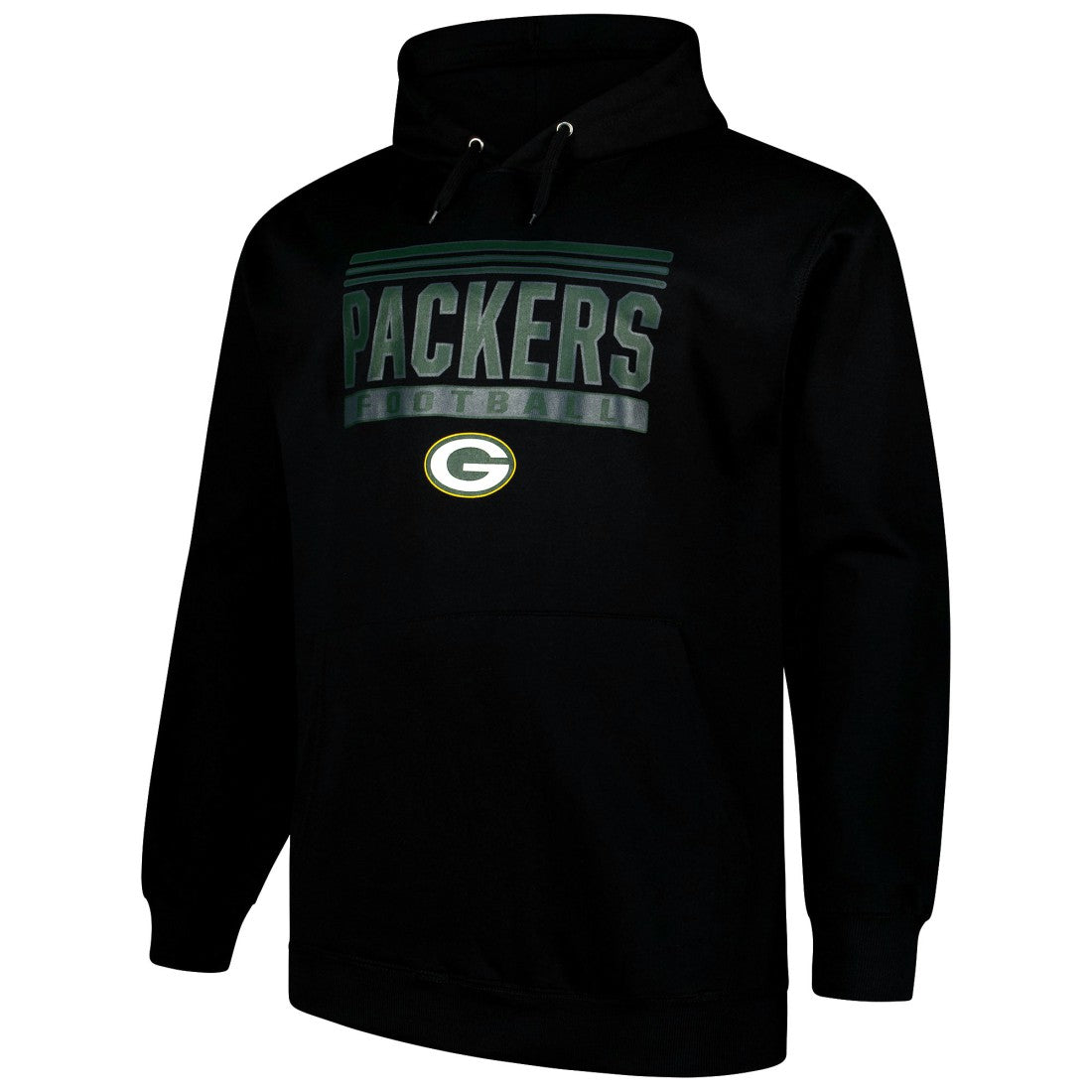 Green Bay Packers Big & Tall Pop Pullover Hoodie - Black Hoodies