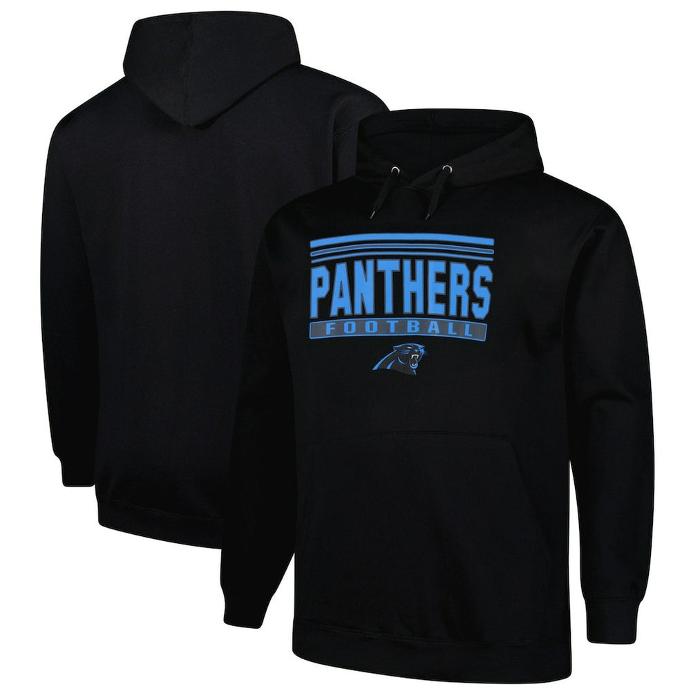 Carolina Panthers Big & Tall Pop Pullover Hoodie - Black Hoodies