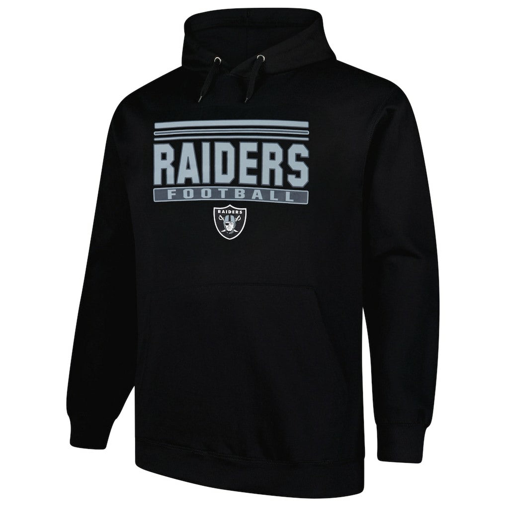 Las Vegas Raiders Big & Tall Pop Pullover Hoodie - Black Hoodies