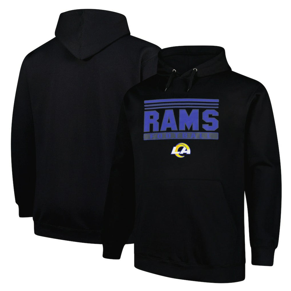 Los Angeles Rams Big & Tall Pop Pullover Hoodie - Black Hoodies