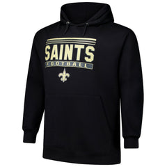 New Orleans Saints Big & Tall Pop Pullover Hoodie - Black Hoodies