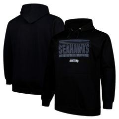 Seattle Seahawks Big & Tall Pop Pullover Hoodie - Black Hoodies