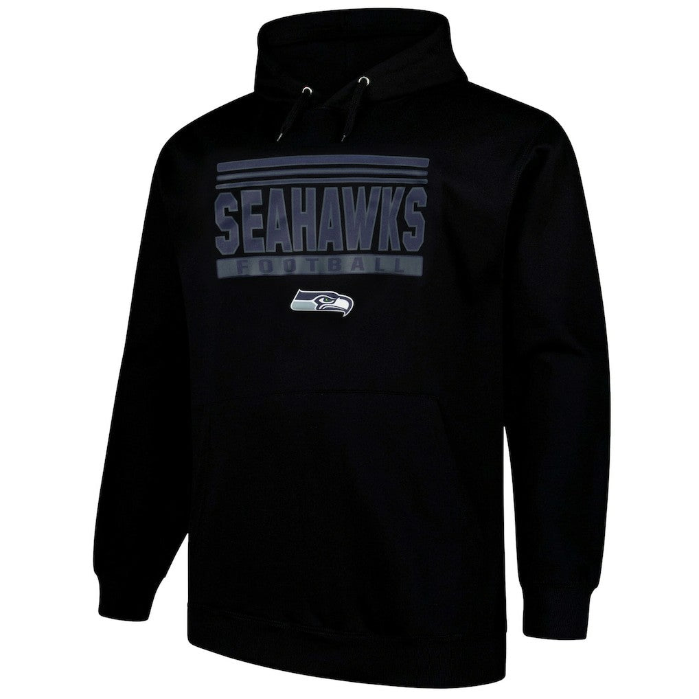 Seattle Seahawks Big & Tall Pop Pullover Hoodie - Black Hoodies