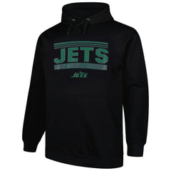 New York Jets Big & Tall Pop Pullover Hoodie - Black Hoodies