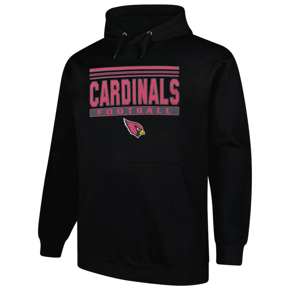 Arizona Cardinals Big & Tall Pop Pullover Hoodie - Black Hoodies