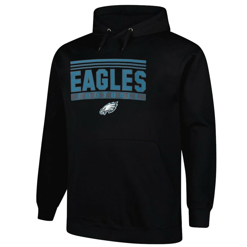 Philadelphia Eagles Big & Tall Pop Pullover Hoodie - Black Hoodies