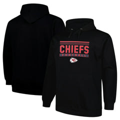 Kansas City Chiefs Big & Tall Pop Pullover Hoodie - Black Hoodies