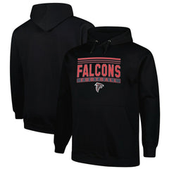 Atlanta Falcons Big & Tall Pop Pullover Hoodie - Black Hoodies