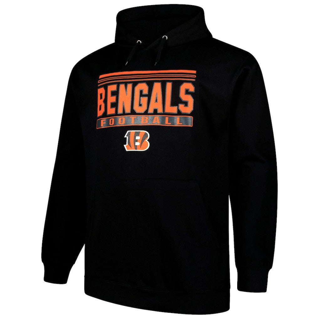 Cincinnati Bengals Big & Tall Pop Pullover Hoodie - Black Hoodies